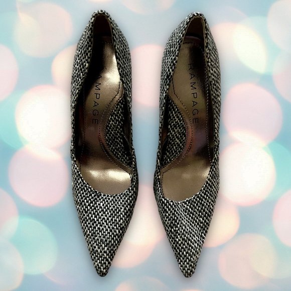 Rampage Women’s Gray Tweed Pointed Toe Heels Pumps Size 6 - Picture 5 of 8